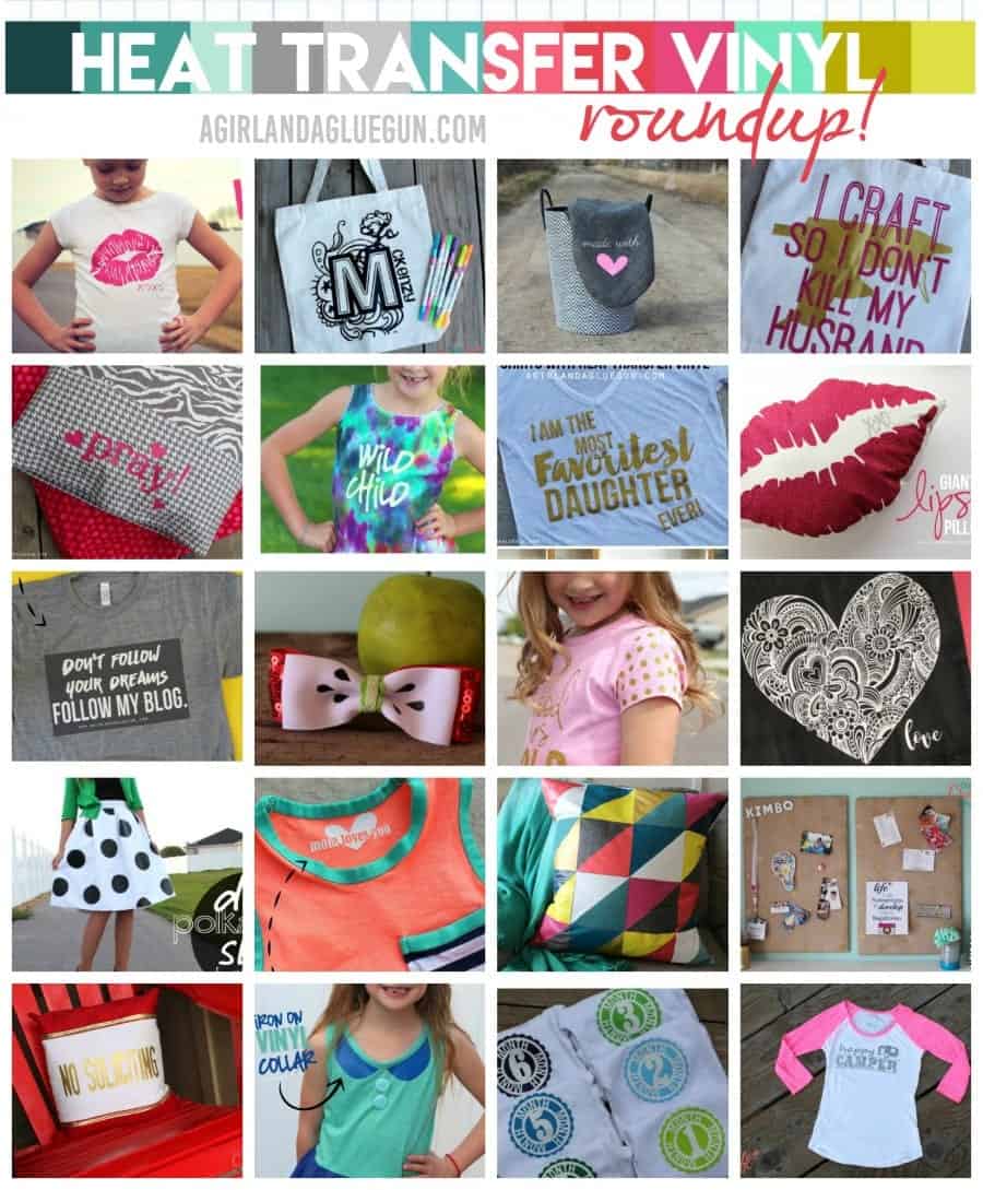 Heat Transfer Vinyl how to and project inspiration! - A girl and a glue gun